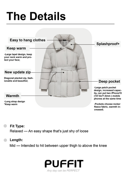 Lisa Belted Puffer Jacket