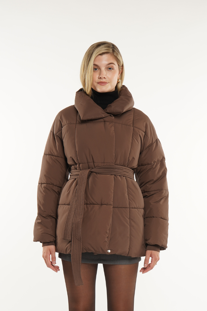 Lisa Belted Puffer Jacket