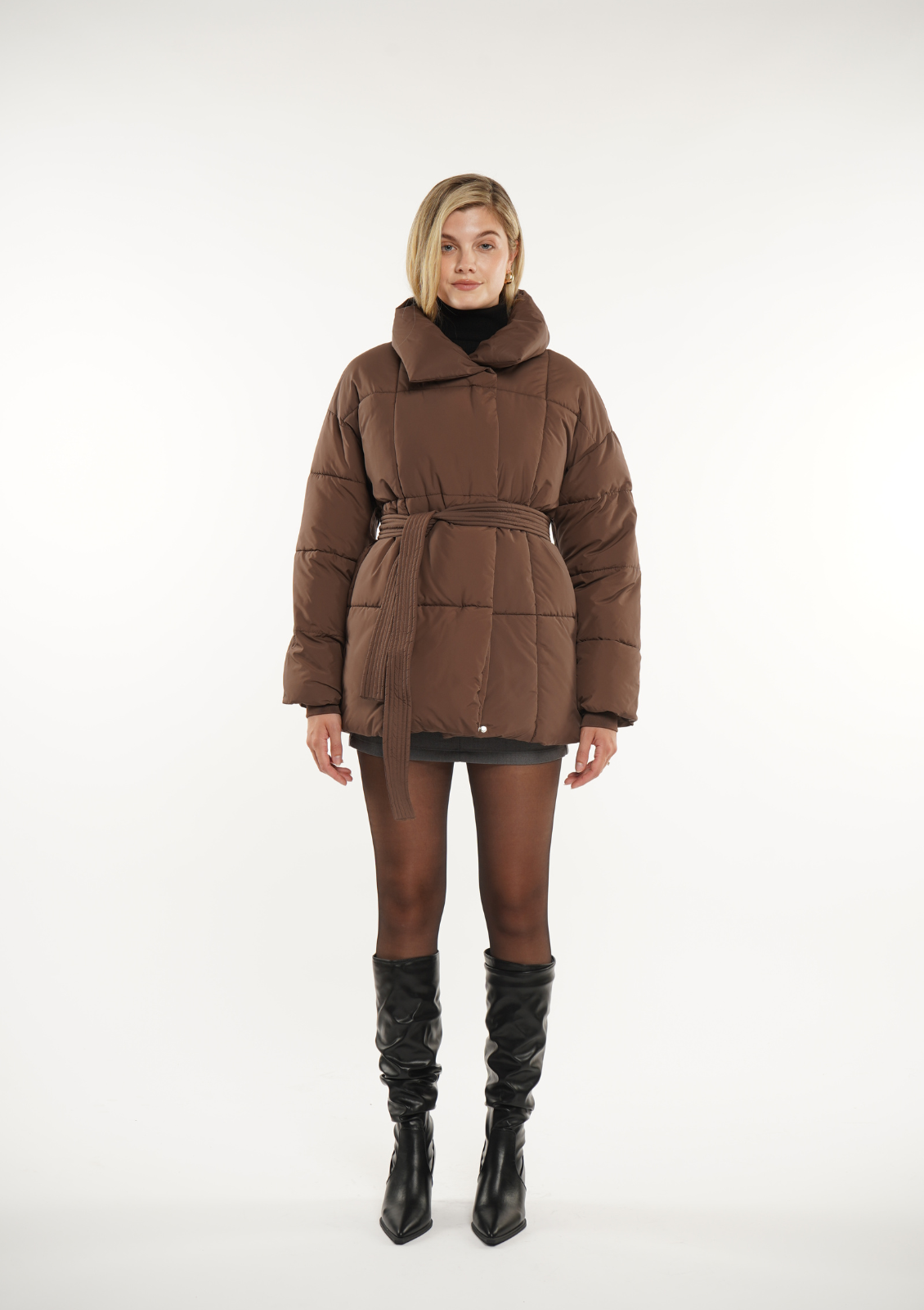 Lisa Belted Puffer Jacket