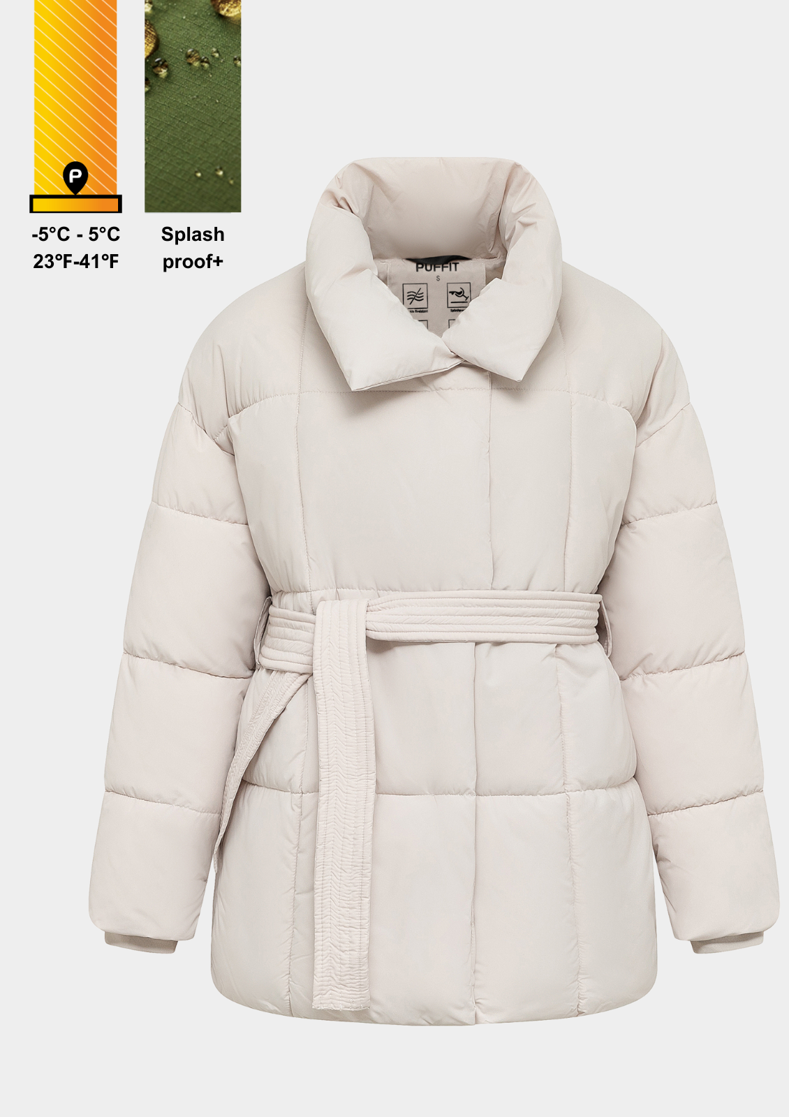 Lisa Belted Puffer Jacket