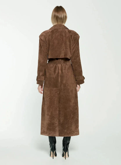 Chloe | Suede Elegant Trenchcoat