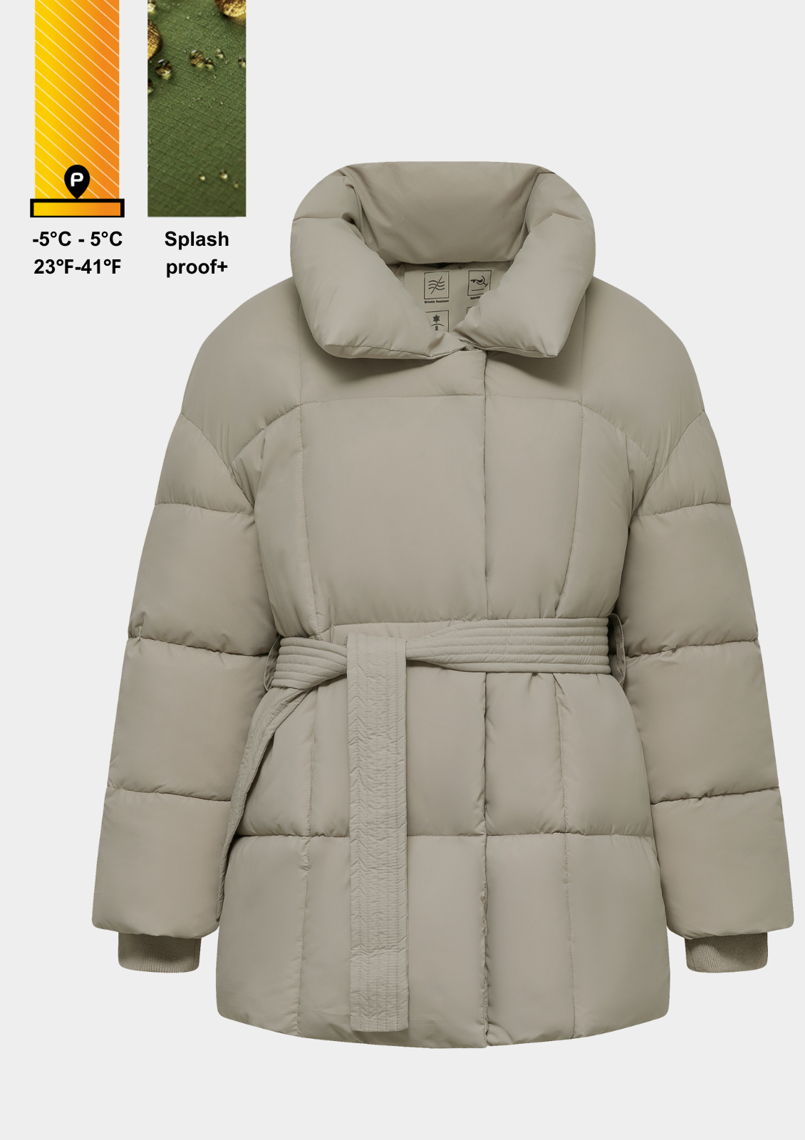 Lisa Belted Puffer Jacket