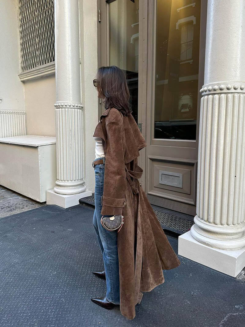 Chloe | Suede Elegant Trenchcoat