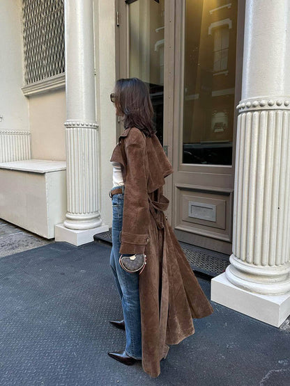 Chloe | Suede Elegant Trenchcoat