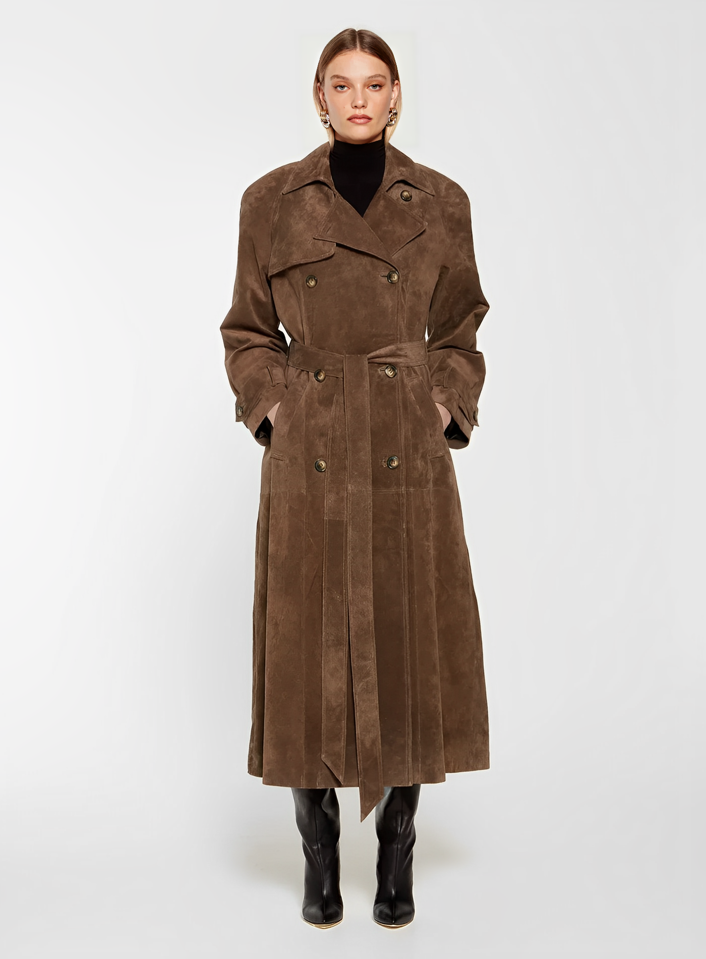 Chloe | Suede Elegant Trenchcoat